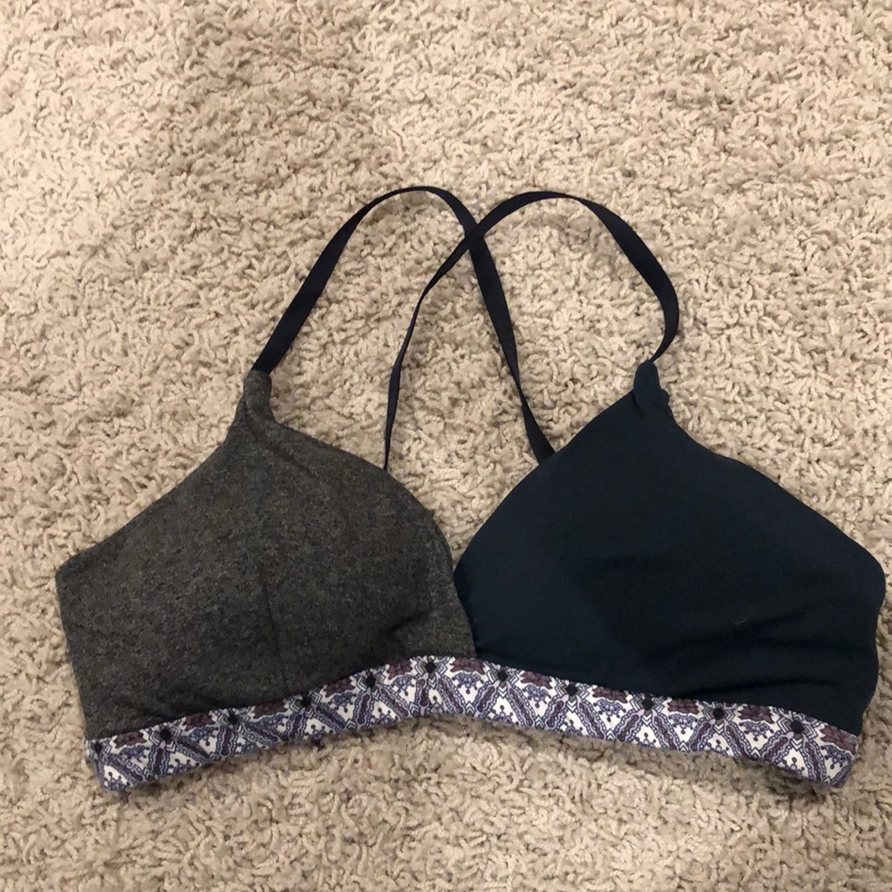 Athleta Teal and Gray Sports Bra Size Small